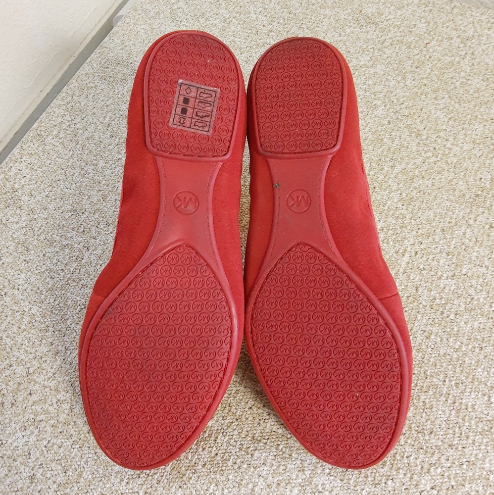 Michael Michael Kors Red Suede Ballet Shoes - Picture 7 of 7